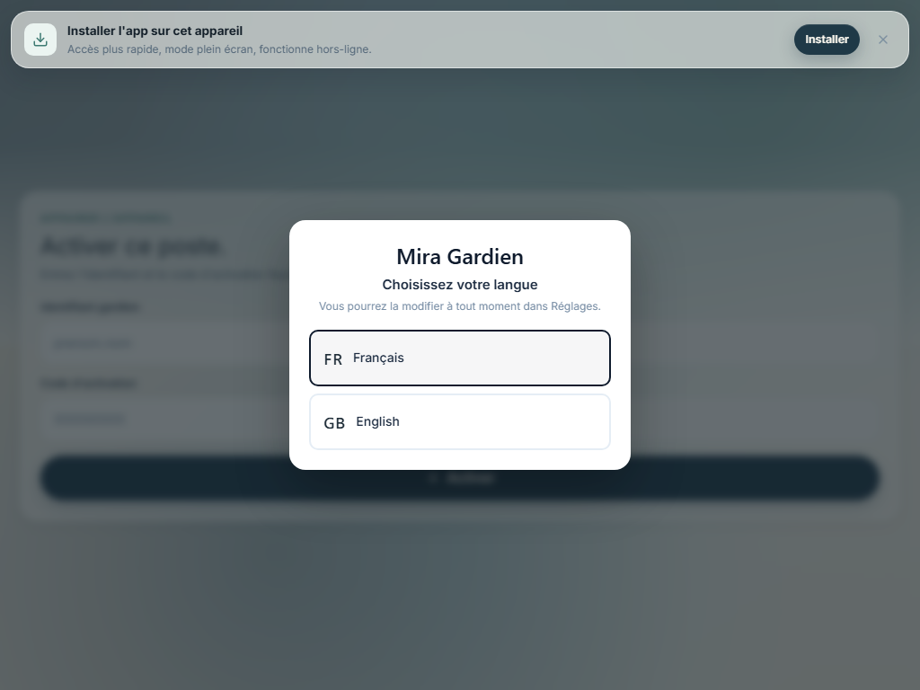 Mira Guard — poste de garde